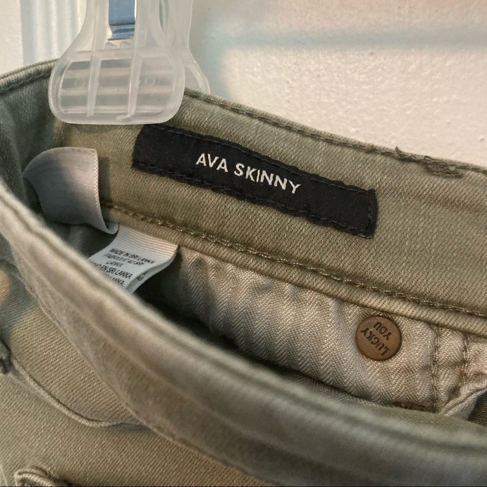 Lucky Brand Ava skinny drab green
